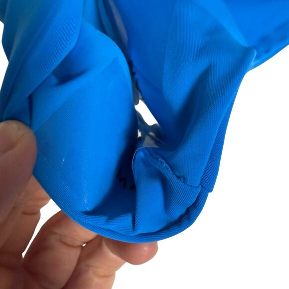 Mara Hoffman Lydia Solid Blue High Waisted Bikini Swimsuit Bottoms Size L - Picture 8 of 11